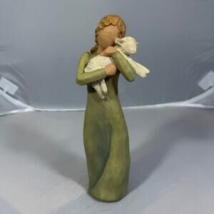 Willow Tree Peace on Earth Figurine Susan Lordi 2002 Angel w Lamb